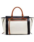 Vince Camuto Siena Leather Colorblock Satchel - Lyst