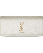 Saint Laurent Metallic Monogramme Clutch Bag - Lyst