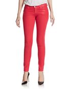Hudson Krista Coated Super Skinny Jeans - Lyst