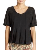 Free People Pleated Drifter Tee - Lyst