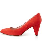 Kate Spade Yanni Suede Mid-Heel Pump - Lyst