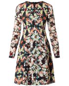 Erdem Tamia Peabody-Print Silk Dress - Lyst