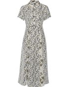 Suno Printed Washed-Silk Midi Dress - Lyst