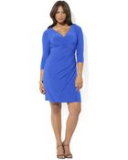 Lauren Ralph Lauren Plus Jersey Side Draped Dress - Lyst