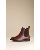 Burberry Leather Chelsea Boots - Lyst