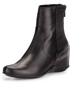 Aquatalia Veronik Leather Wedge Bootie - Lyst
