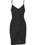 Halston Heritage Ruched Stretch-Jersey Dress - Lyst