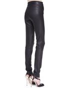 Carolina Herrera Skinny Leather Pants - Lyst