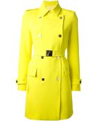 Versace Double Breasted Trench Coat - Lyst