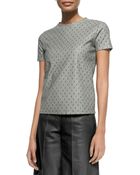 RED Valentino Crewneck Point D'Esprit Tee - Lyst