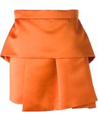 McQ by Alexander McQueen Pleated Peplum Skirt - Lyst
