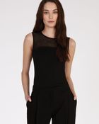 Karen Millen Tee Sporty Mesh Inset - Lyst