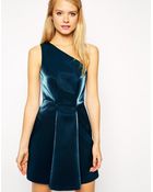 Asos One Shoulder Metallic Prom Dress - Lyst