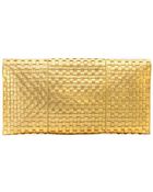 Sandra Cadavid Sofia Handwoven Gold Clutch Bag - Lyst