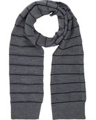 Barneys New York Stripe Knit Scarf - Lyst