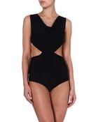 Rick Owens Cowl-neck Swimsuit - Lyst