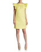 RED Valentino Ruffled Cotton Dress - Lyst