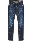 Rag & Bone Skinny Paint Splatter Jeans - Lyst