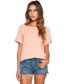 Michael Stars Short Sleeve Raglan Sweatshirt - Lyst