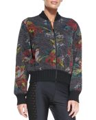 Jean Paul Gaultier Floral-Print Bomber Jacket - Lyst