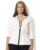 Lauren by Ralph Lauren Plus Fullzip Peplum Jacket - Lyst