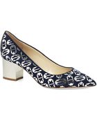 Pollini Mirrored Tribal Pumps - Lyst