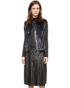 Vince Quilted Leather & Fur Vest - Coastal - Lyst