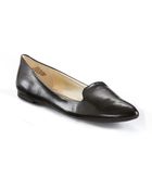 Nine West Sossi Leather Smoking Flats - Lyst
