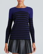 C By Bloomingdale's Stripe Cashmere Crewneck Sweater - Lyst