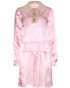 Miu Miu Satin And Wool Dress - Lyst