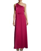 Halston Heritage One-Shoulder Tier-Draped Gown - Lyst