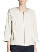 Eileen Fisher Three-Quarter Sleeve Jacket - Lyst