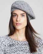 C By Bloomingdale's Cashmere Cable Knit Beret - Lyst