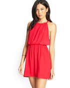 Forever 21 Crepe Woven Halter Dress - Lyst