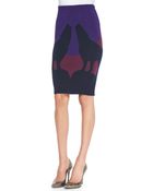 Risto Howling Wolves Knit Pencil Skirt - Lyst