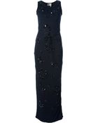 Lanvin Embellished Evening Dress - Lyst