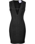 Hervé Léger Open Neck Bandage Dress - Lyst