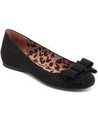 Jessica Simpson Suede Bow Flats - Lyst