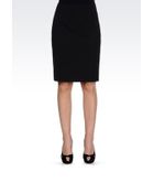 Emporio Armani Pencil Skirt In Stretch Wool - Lyst