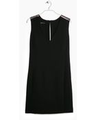 Mango Bead Detail Crepe Dress - Lyst