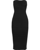 Hervé Léger Strapless Bandage Dress - Lyst