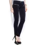 Michael Kors Michael Miranda Velvet Skinny Pants - Lyst