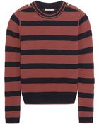 Chloé Striped Wool-Blend Sweater - Lyst