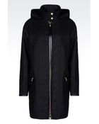 Armani Jeans Hooded Coat In Broadcloth - Lyst