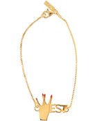 Maria Francesca Pepe West Enamel Charm Bracelet - Lyst