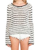 Free People Textured Stripe Jumper - Lyst