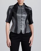 Donna Karan New York Colorblock Leather Racer Jacket 10 - Lyst