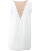 Lanvin Sheer V-Front Top - Lyst