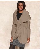 Tahari Marla Shawl-Collar Wrap Coat - Lyst