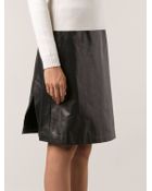 Jil Sander Navy 'Gonna Pelle' Skirt - Lyst